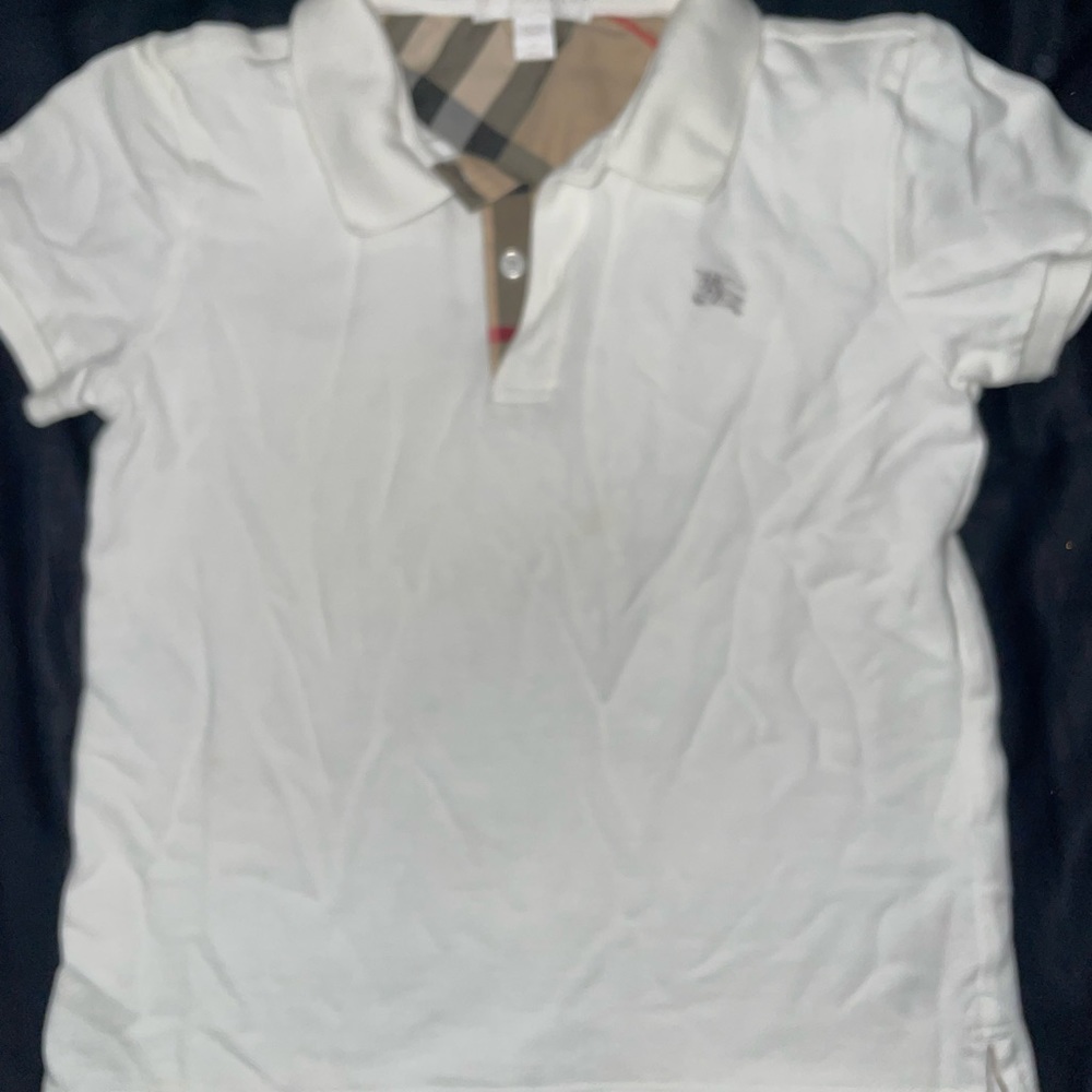 Burberry unisex white shirt serve polo Size 8y